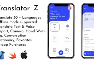 develop ai languages translator app, ai video translator app, voice translator