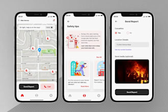 develop emergency alert app, report app, safety app, emergency app, security app