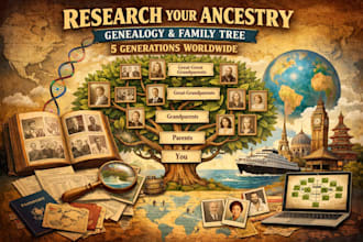 research your ancestry and trace your family roots back 5 generations