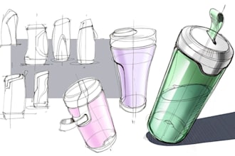 detailed high quality  product design for any kind of household reusable bottles