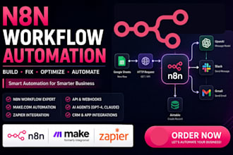 build fix n8n ai automation workflow, make com zapier n8n automation integration