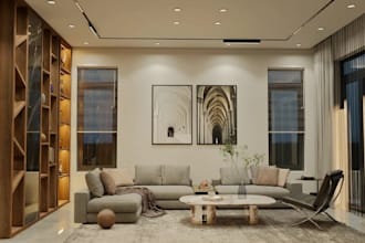 visualize architectural design, building interior, realistic architect rendering