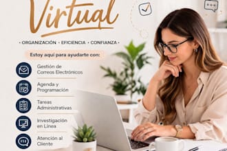 seré tu asistente virtual para todas las necesidades administrativas