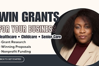 research grant, write grant proposal for senior care, childcare and healthcare