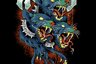 illustration artwork tshirt cover album or poster