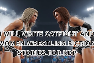 write catfight and women wrestling fiction stories for KDP