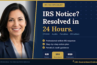 respond to irs letters, audit notices, cp2000 and resolve tax issues in 24 hours