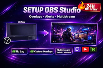 setup obs studio with overlays, alerts and multistream for twitch
