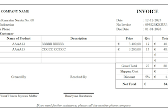 make a custom invoice