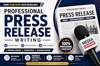 write a media ready press release for your business or event
