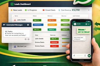 build whatsapp lead automation system with CRM dashboard