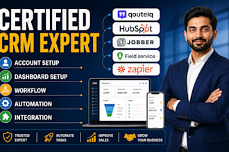 setup qouteiq hubspot crm integration jobber fieldservice zapier automation
