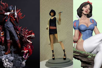 3d print and paint custom 3d printed figures anime action figure miniature dnd