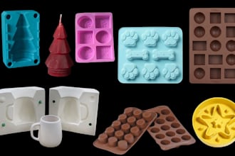 design custom 3d silicone resin chocolate casting  mold injection mold stl print