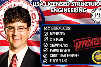 deliver full mep, hvac, electrical engineer permit drawings as licensed engineer