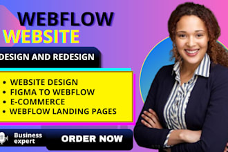 design and develop  webflow website figma to webflow and webflow development