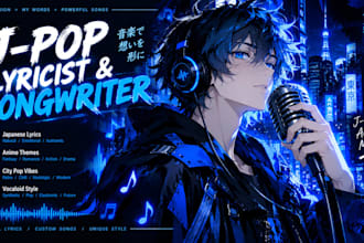 be your jpop songwriter and write original japanese song lyrics