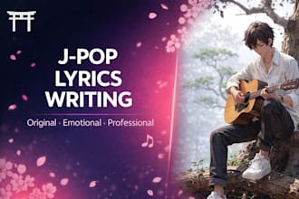 write original j pop song lyrics in japanese music style