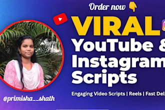 write engaging youtube instagram video scripts