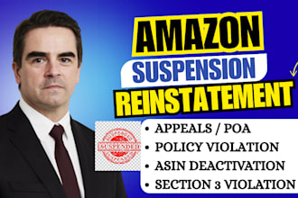 fix amazon section 3 suspension asin deactivation with appeal letter poa
