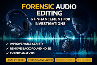 professionally investigate, enhance and clean forensic audio recordings