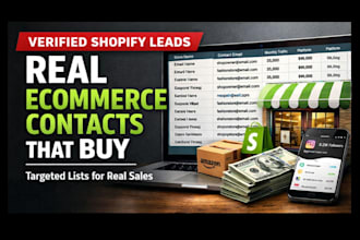 deliver verified shopify leads ecommerce leads and contact list builtwith report