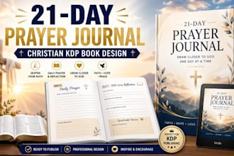design a christain fasting and prayer journal 21 days for KDP