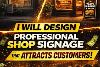 design a high converting shop sign that attracts customers