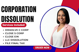 do US llc dissolution, close corporation, cancel ein, amendment or reinstatement