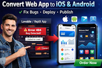 convert deploy lovable ai replit web app to capacitor ios android app publish