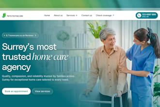 home care website healthcare website, homecare website, clinic care wix website