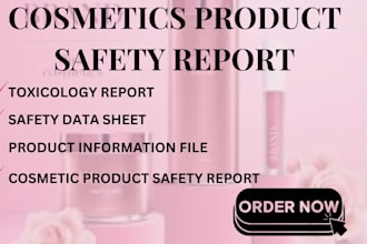 explain and do safety data sheet toxicology report for cosmetic product in eu uk