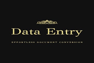 data entry, copy and paste, and convert PDF to excel