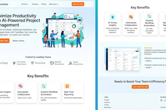 redesign your landing page UI UX
