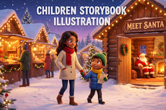 create illustrations for childrens books and stories