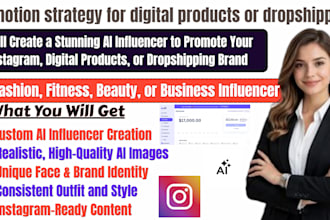 create ai influencers to promote instagram,digital product or dropshipping