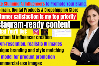 create ai influencers to promote instagram,digital product or dropshipping