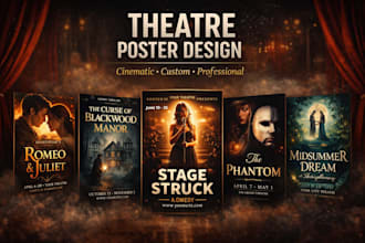 theatre poster movie poster film poster flyer design brochure playbill in 24hrs