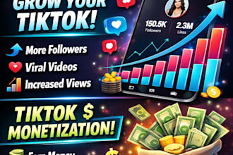 manage tiktok promotion, grow tiktok and tiktok monetization
