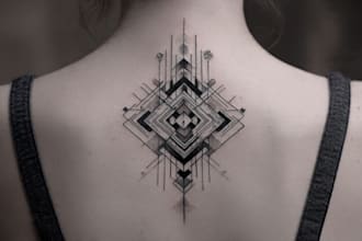 create unique custom geometric tattoo design