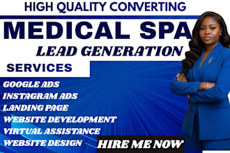 luxury medical spa meta ads, google ads, virtual assistance, web development
