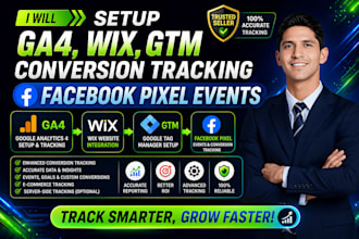 setup ga4 wix gtm conversion tracking facebook pixel events