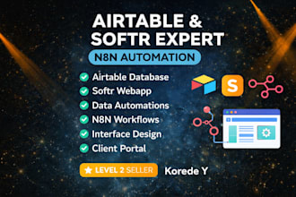 setup airtable, airtable expert softr webapp,airtable interface n8n automation