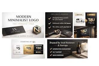 design a modern minimalist logo for startups and small businesses