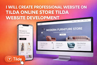 create professional website on tilda online store tilda website development