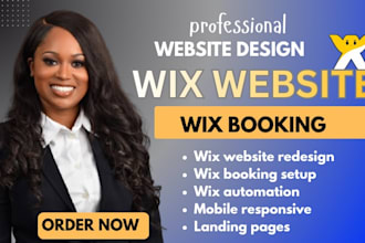 build wix website design, wix booking, wix automation, and wix redesign