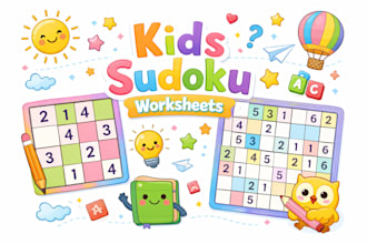 design kids sudoku puzzle maze worksheets printable for activity books
