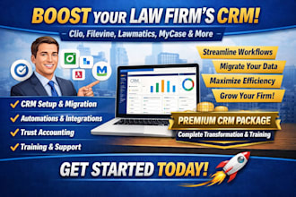 grow, set up and automate clio filevine lawmatics mycase law ruler for law firms