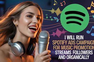 run spotify ads campaign for music promotion streams followers and  organically
