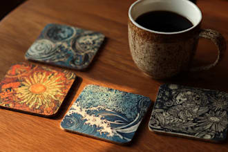 design pulpboard paper coasters, mouse pad, drinkware